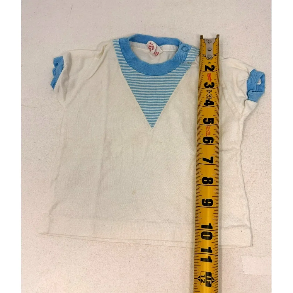 Vintage Buster Brown Baby Clothing Lot 12 Pc Blue White 6-12 Months Shoes Hat